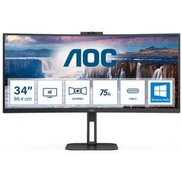 Monitors AOC CU34V5CW/BK 34" WQHD VA 100Hz 300cd/m