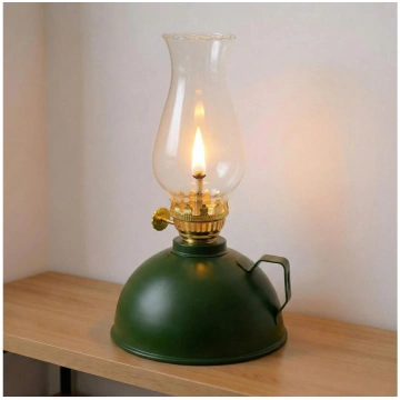 Brilagi - petrolejas lampa MERLIN zaļa