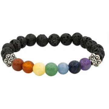 Rokassprādze Chakra Therapy / 7 Chakra & Lava 8mm 