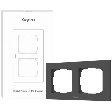 Aqara Switch Frame H2 EU, 2-vietīgs, pelēks – Slēd