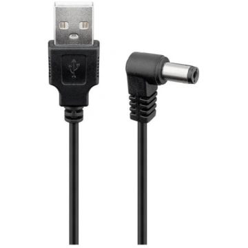 Goobay USB-A to DC power jack 5.5 mm Black 0.5m Po