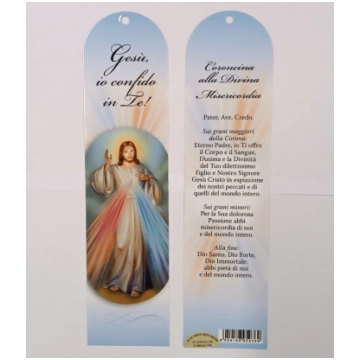 Segnalibro Coroncina a Gesù Misericordioso PVC luc