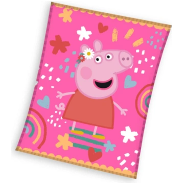Peppa Pig Piggy Tales koraļļu flīsa sega 130x160cm
