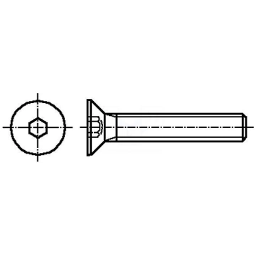 Screw | M10x35 | 1.5 | Head: countersunk | hex key