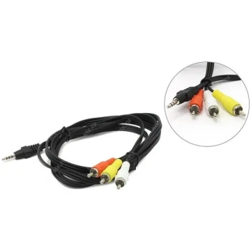 GARSO KABELEJS 3,5 mm 4 PIN TO 3RCA/AV 2M CCA-4P2R