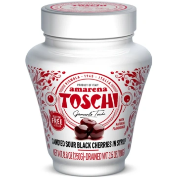 Tumšie ķirši sirupā (stiklā) TOSCHI Amarena, 250g